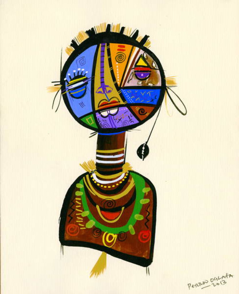 Detail of The good face of colours, 2013 by Oglafa Ebitari Perrin