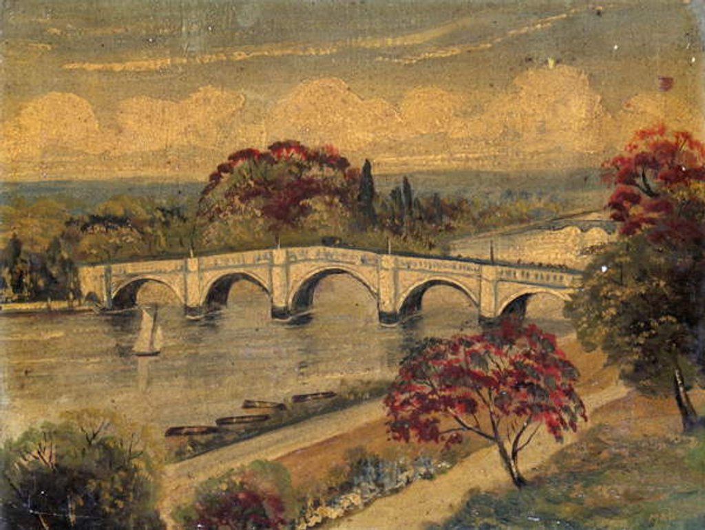 Detail of Richmond Bridge by English School