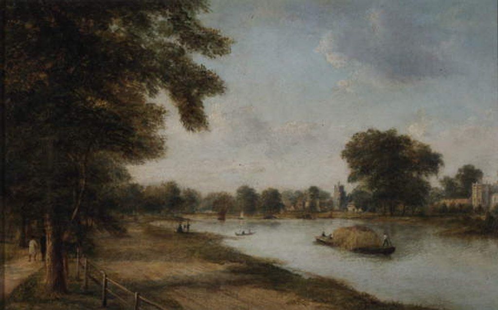 Detail of Twickenham, Middlesex with the Church Ferry, Orleans House and Eel Pie Island, 1868 by Henry Gritten