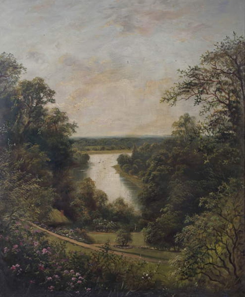 Detail of The Thames from the Terrace Gardens, Richmond, Surrey by English School
