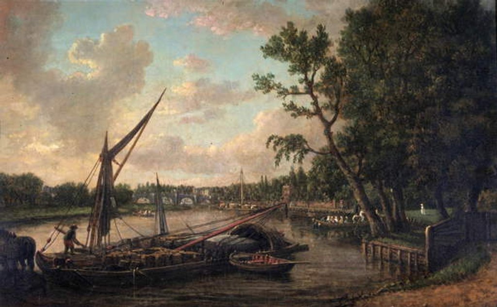Detail of Richmond from the Surrey Bank, c.1800 by William Marlow