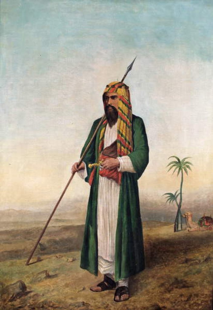 Detail of Sir Richard Burton in Arab dress, c.1853 by Borgo Caratti