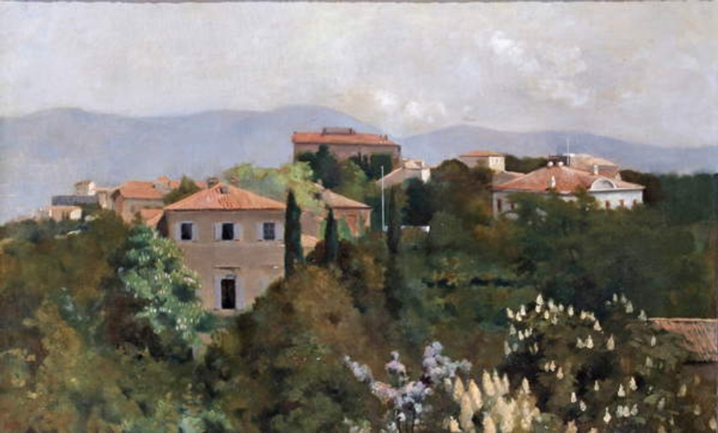 Detail of Hilltop houses in Trieste, c.1889 by Albert Letchford