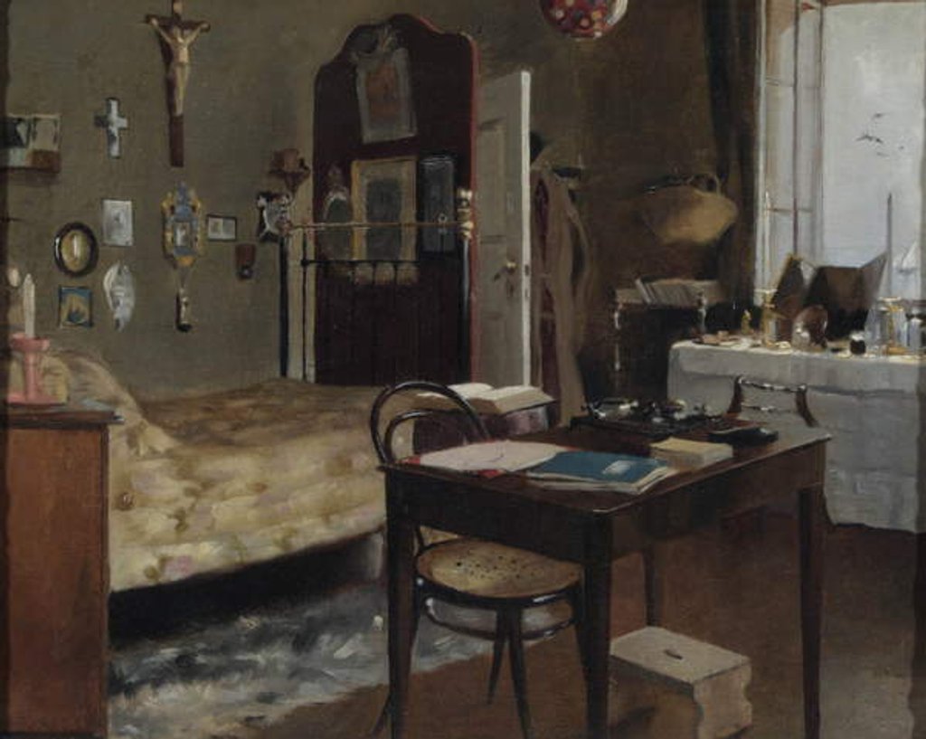 Detail of Interior of Sir Richard Burton's Bedroom, 1889 by Albert Letchford