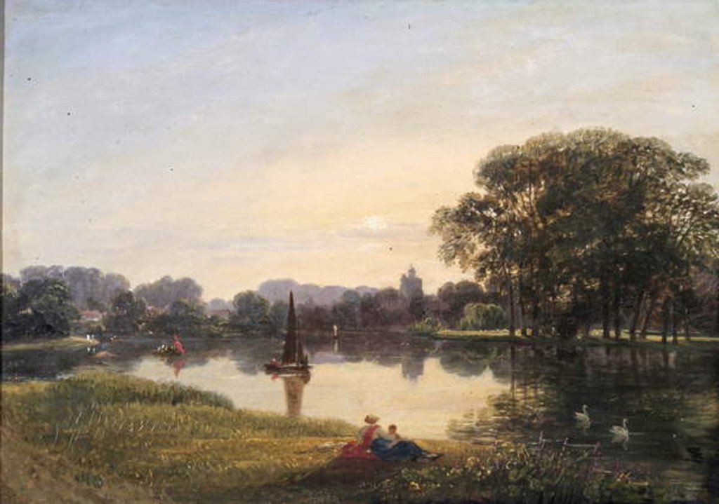 Detail of The River at Chiswick, c.1800 by Augustus Wall Callcott