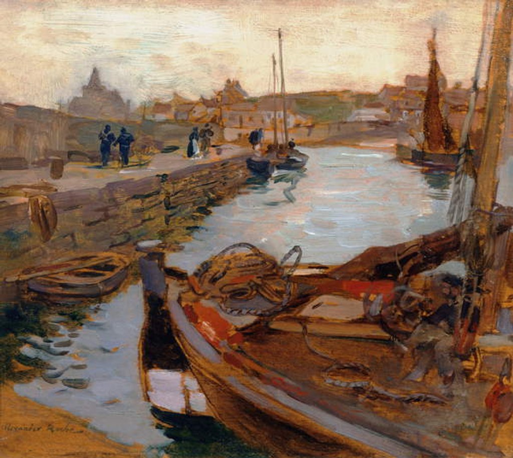 Detail of The Harbour, St. Monance by Alexander Ignatius Roche