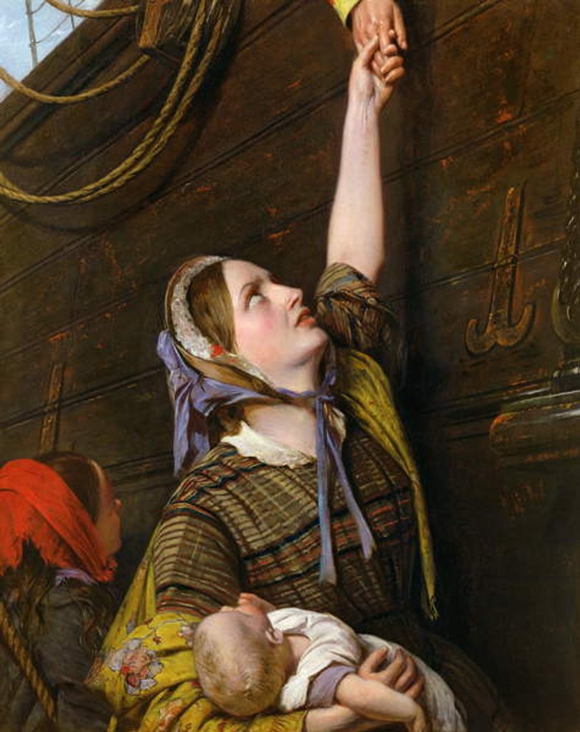 Detail of Eastward Ho! 1858 by Henry Nelson O'Neil