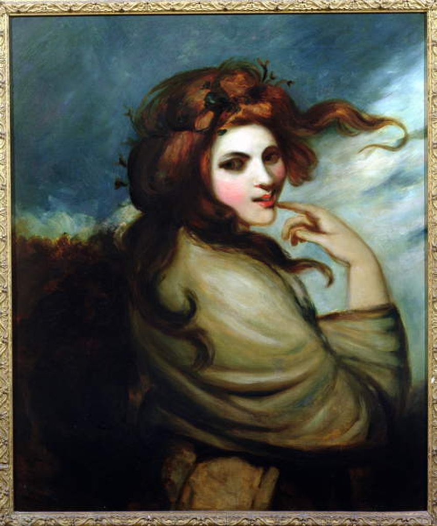 Detail of Portrait of Emma Hamilton by George Romney