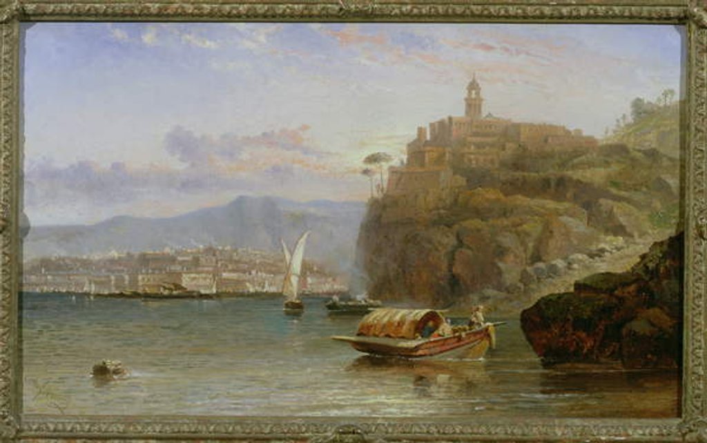 Detail of On the Amalfi Coast at Dusk by Arthur Joseph Meadows