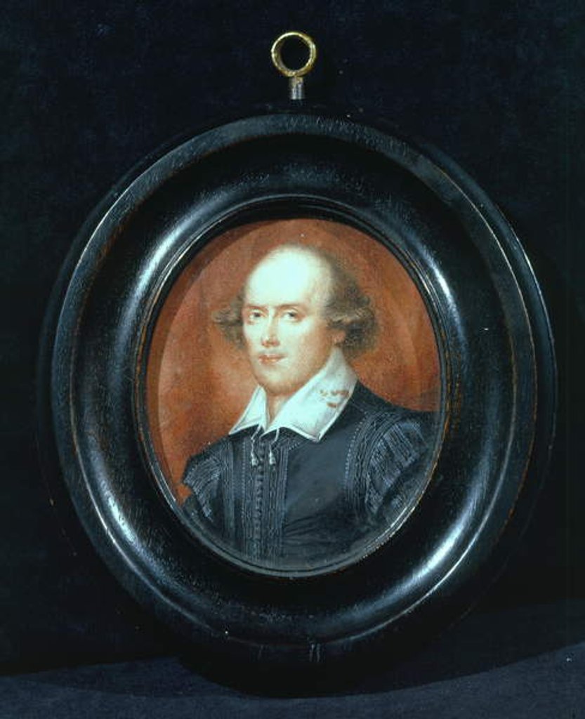 Detail of Portrait of William Shakespeare 1775 by Ozias Humphry
