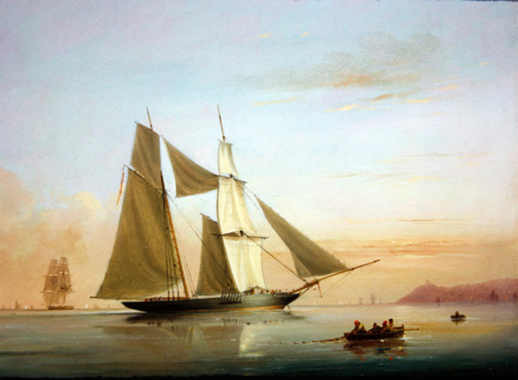 Detail of The 'Kestral', R.Y.S., Becalmed Offshore by Nicholas Matthews Condy