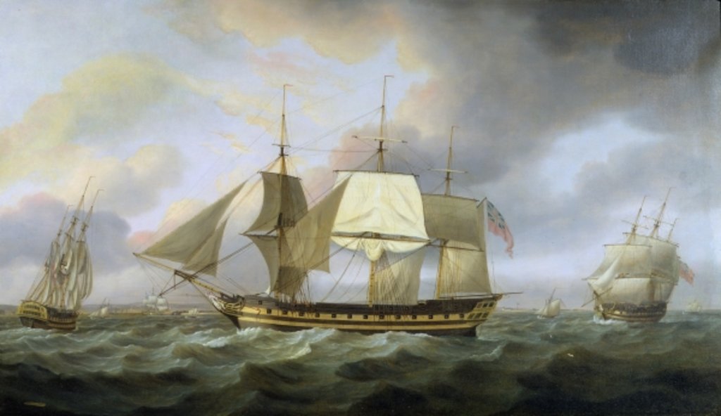 Detail of The Honourable E.I. Company's Ship 'Belvedere', Captain Charles Christie Commander, 1800 by Thomas Luny