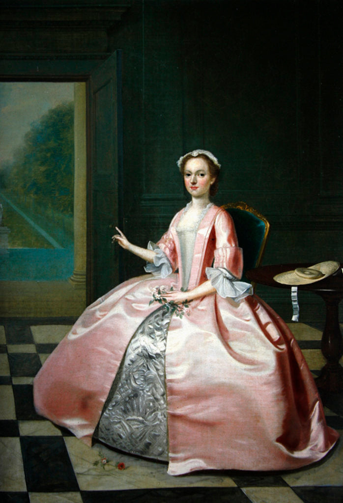 Detail of Portrait of Mrs. Nevel by Philip van Dyck