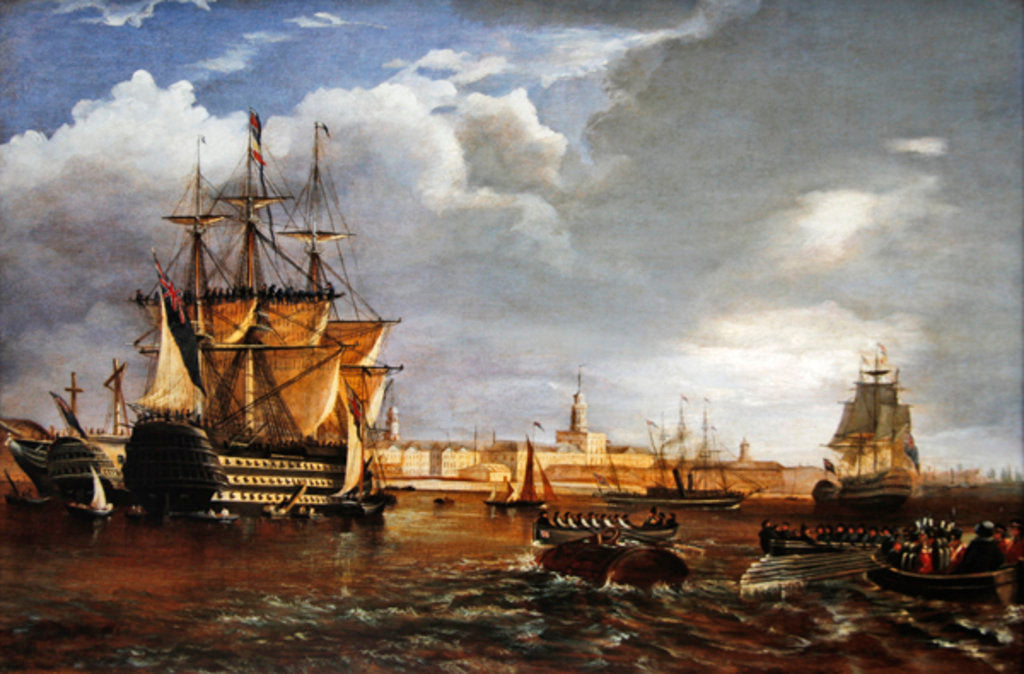 Detail of Shipping scene by John Lynn