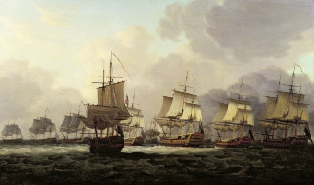 Detail of Vice-Admiral Parker's Action with the Dutch Fleet on the Doggerbank, 1781 by Dominic Serres