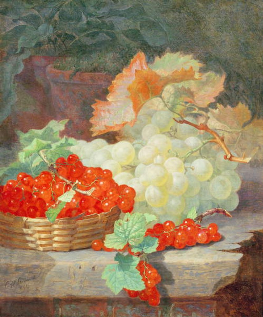 Detail of Redcurrants and Grapes, 1864 by Eloise Harriet Stannard