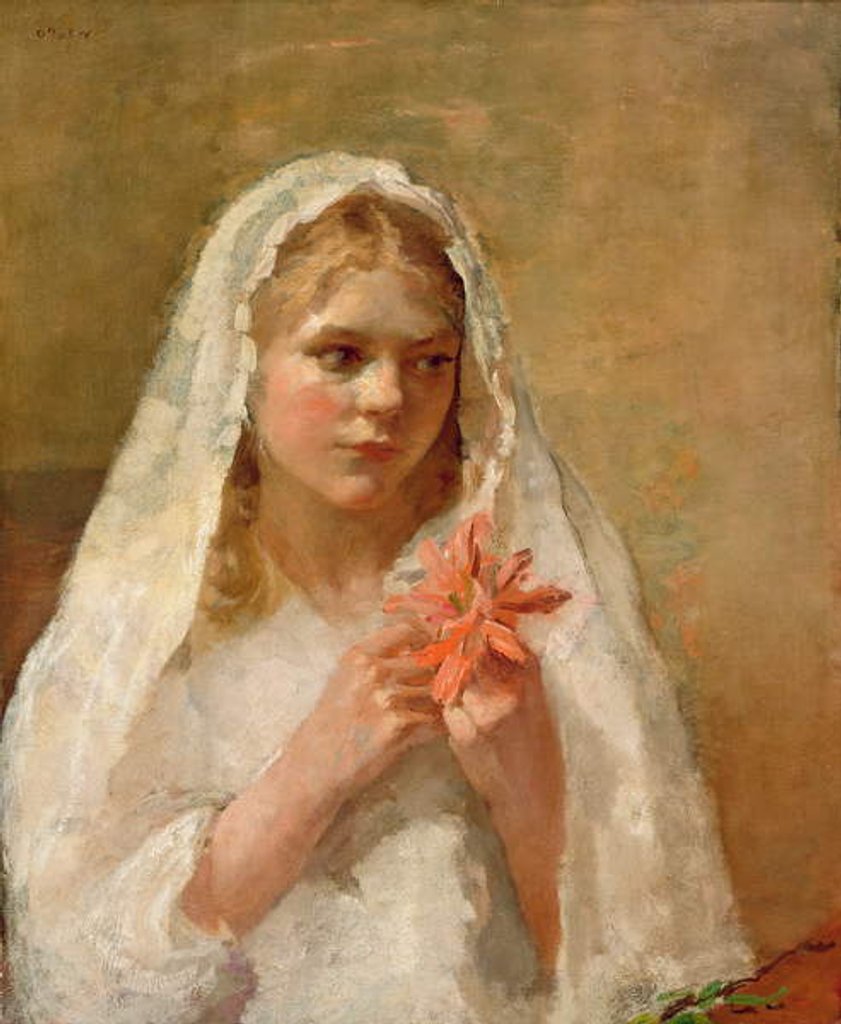 Detail of The First Communion - the artist's daughter by William Orpen