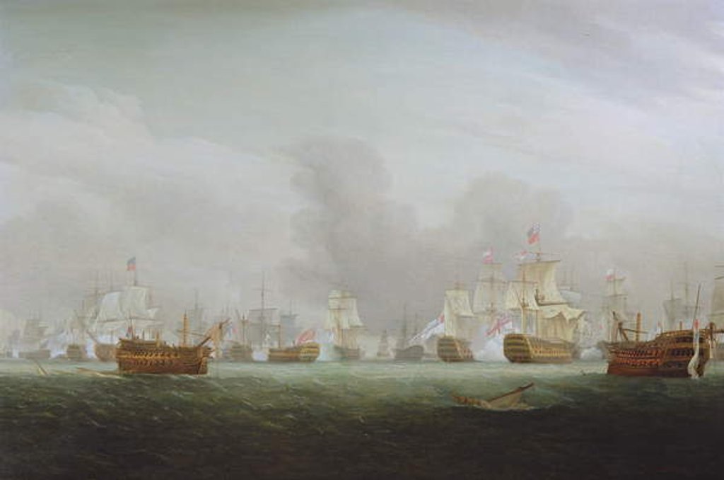 Detail of The Battle of the Glorious First of June, 1794 by Thomas Whitcombe