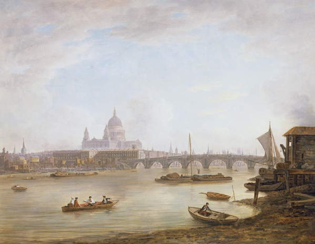 Detail of St Paul's and Blackfriars Bridge by William Marlow