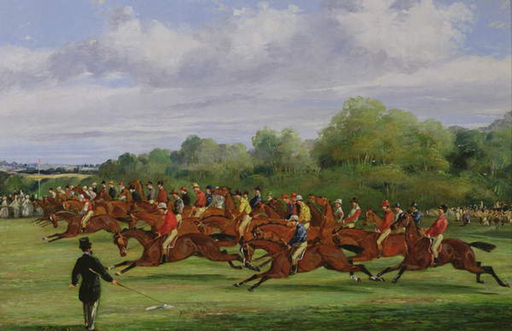 Detail of The Start of the 1862 Derby, 1862 by Samuel Henry Alken
