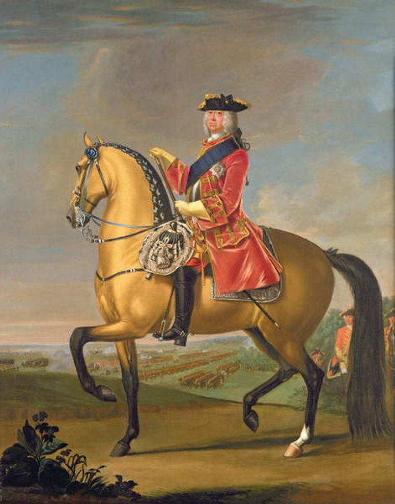 Detail of George II at the Battle of Dettingen by David Morier