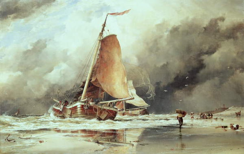 Detail of Seascape by Edward William Cooke