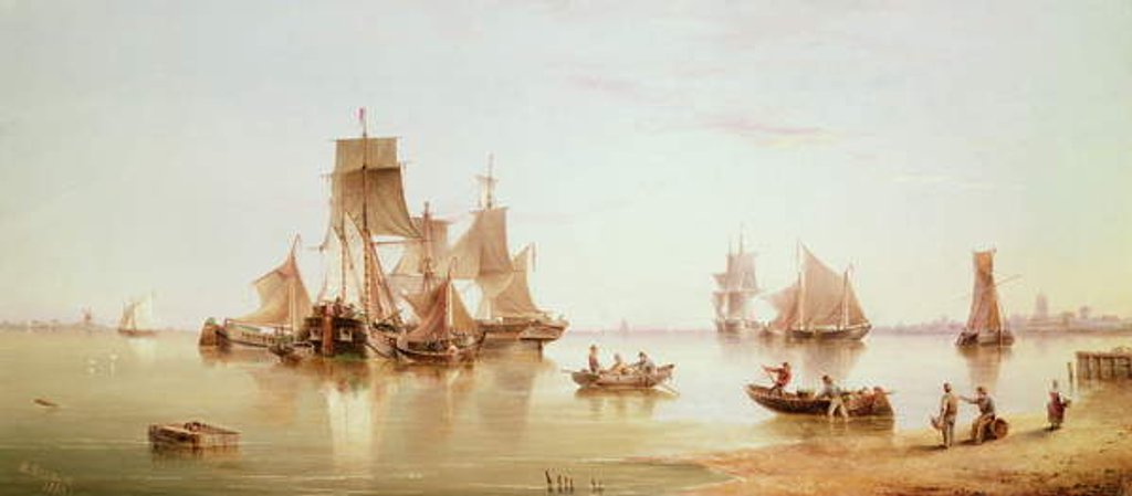 Detail of Ships in a Calm, 1873 by Henry Redmore