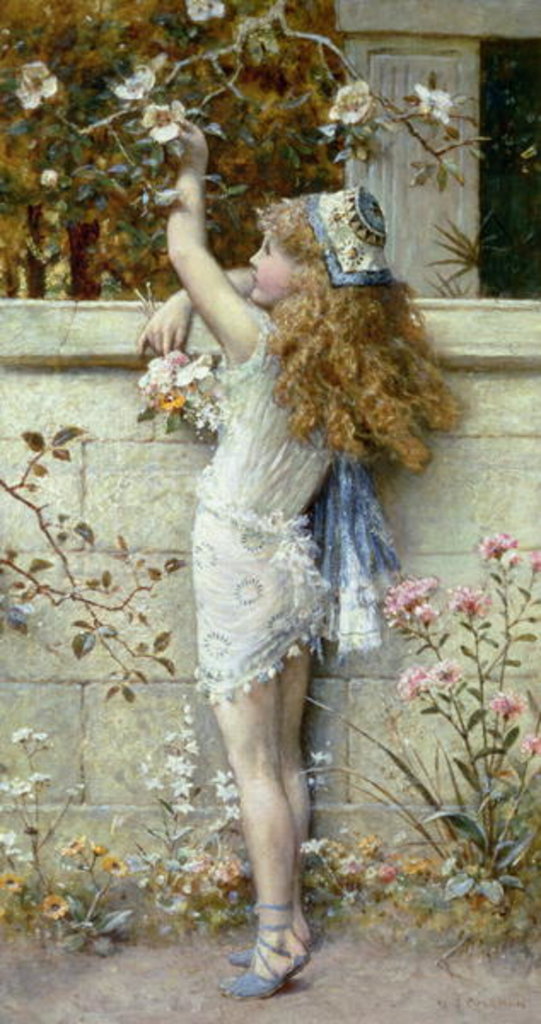 Detail of Gathering Flowers by William Stephen Coleman