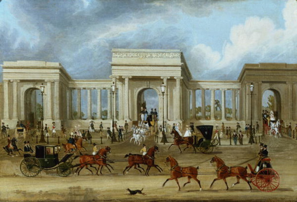 Detail of Hyde Park Corner by James Pollard