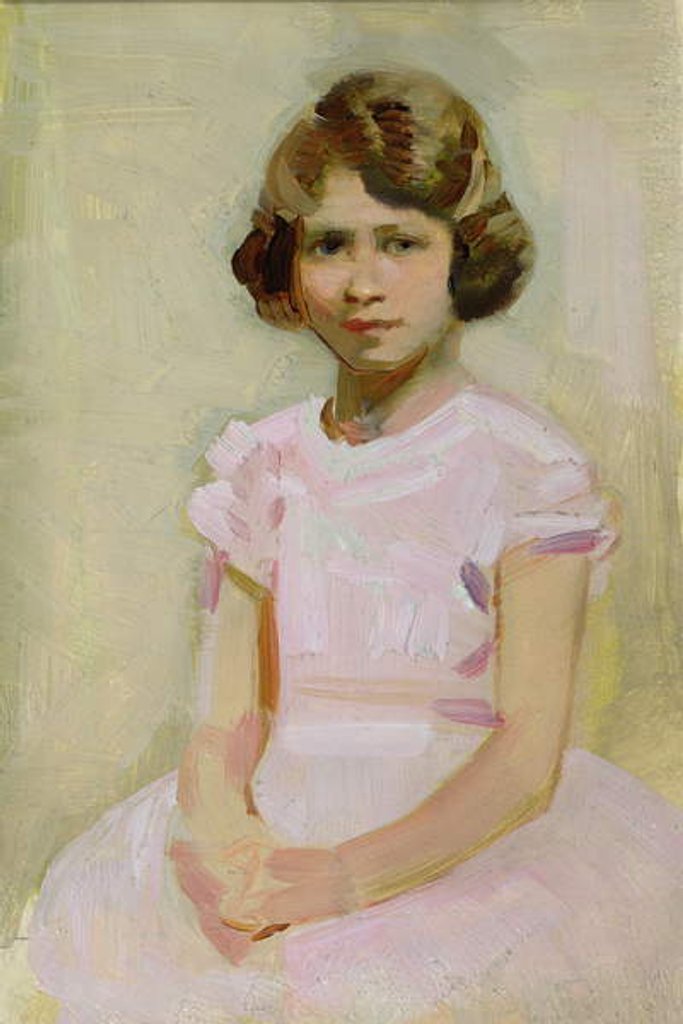 Detail of H.M. The Queen as Princess Elizabeth by Harry Watson