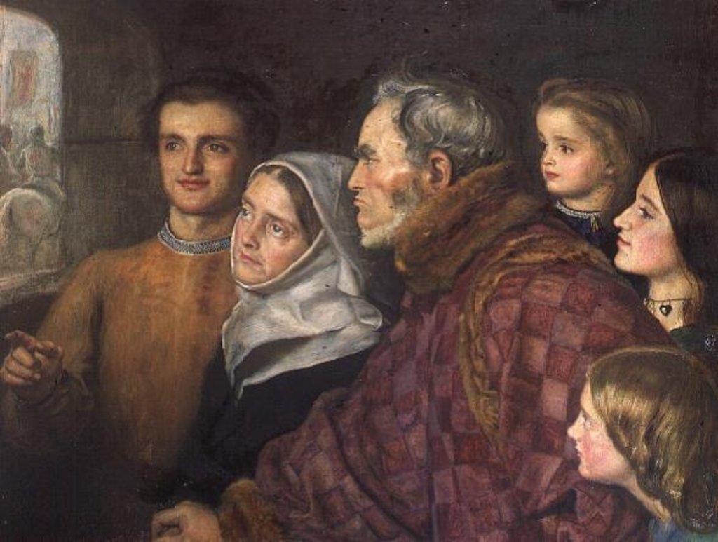 Detail of The Departure of the Crusaders by John Everett Millais