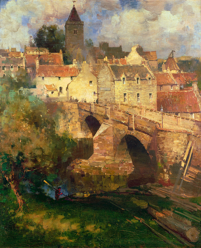 Detail of A Village in East Linton, Haddington by James Paterson