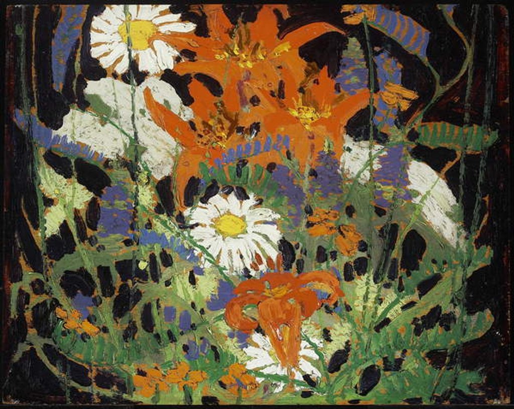 Detail of Marguerites, Wood Lilies and Vetch, c.1916 by Thomas John Thomson