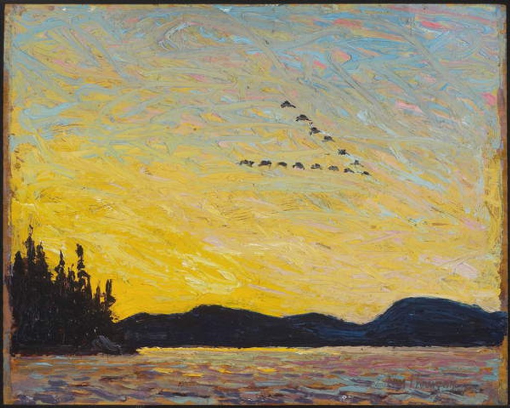 Detail of Round Lake, Mud Bay, 1915 by Thomas John Thomson