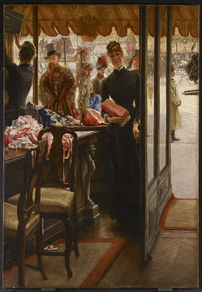 Detail of The Shop Girl, 1883-85 by James Jacques Joseph Tissot