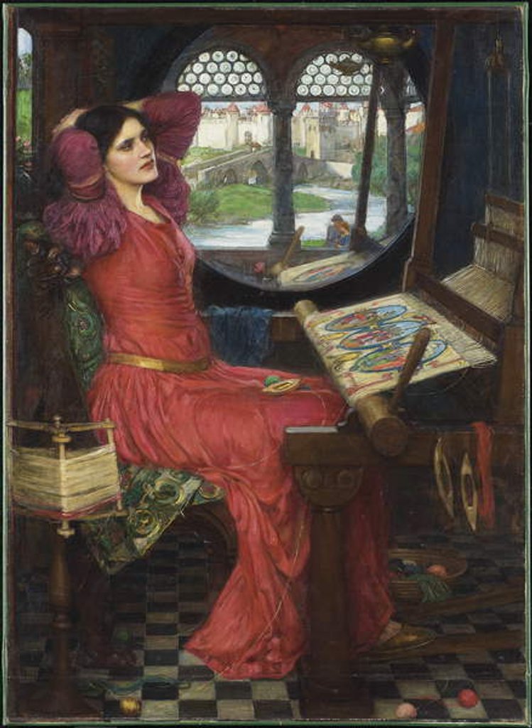 Detail of I am Half Sick of Shadows, said the Lady of Shalott, 1915 by John William Waterhouse