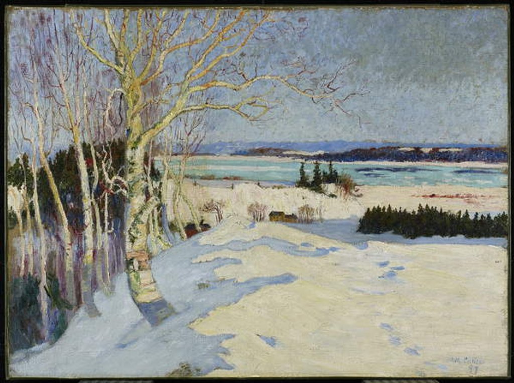 Detail of On the St. Lawrence, 1897 by Maurice Galbraith Cullen