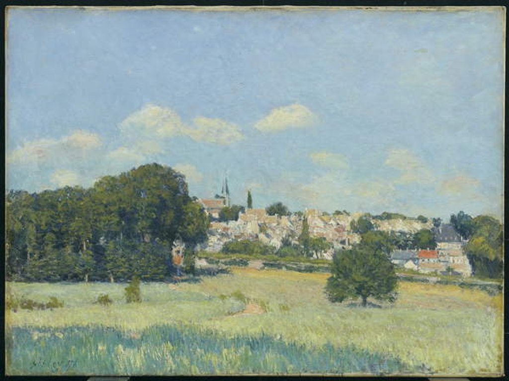 Detail of Vue de Marly-le-Roi, effet de soleil by Alfred Sisley