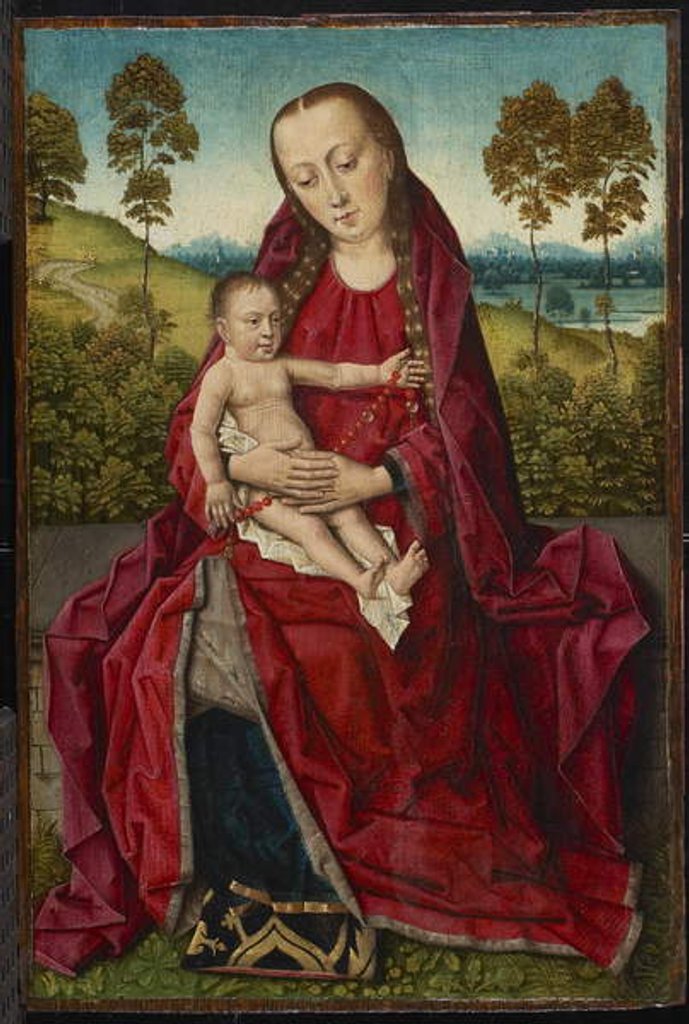 Detail of Virgin and Child by Albrecht Bouts