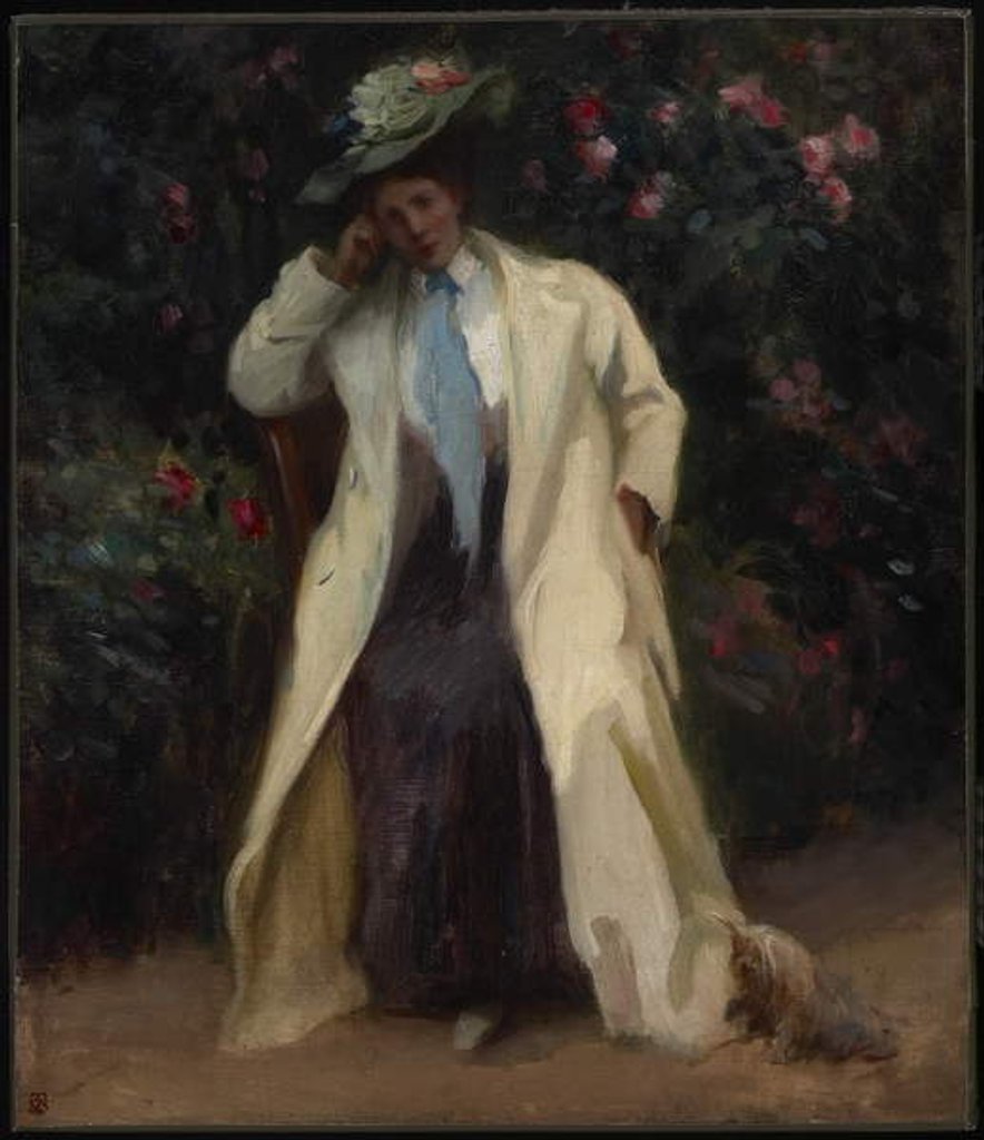 Detail of Lady with a Dog, c.1898 by Sydney Strickland Tully