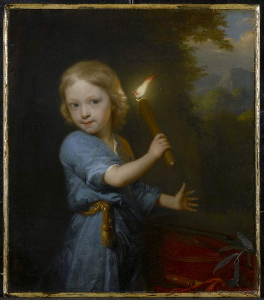 Detail of Boy Holding a Torch, 1692 by Godfried Schalken or Schalcken