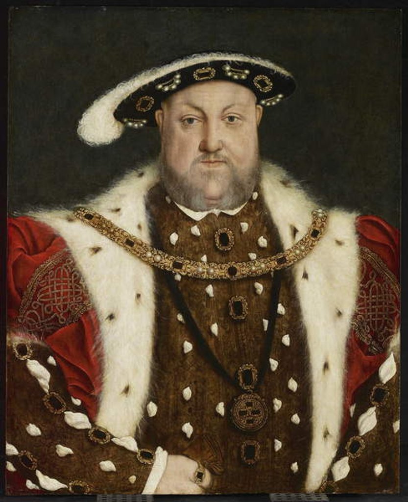 Detail of Portrait of Henry VIII, second half 16th century by Hans Holbein the Younger