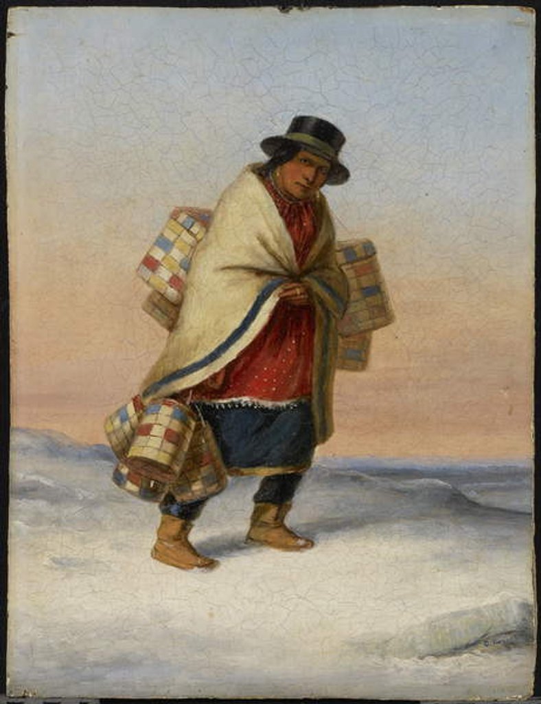 Detail of The Basket Seller, c.1850 by Cornelius Krieghoff