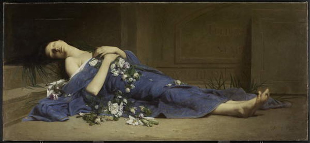 Detail of Martyr in the catacombs, 1886 by Jules Cyrille Cave