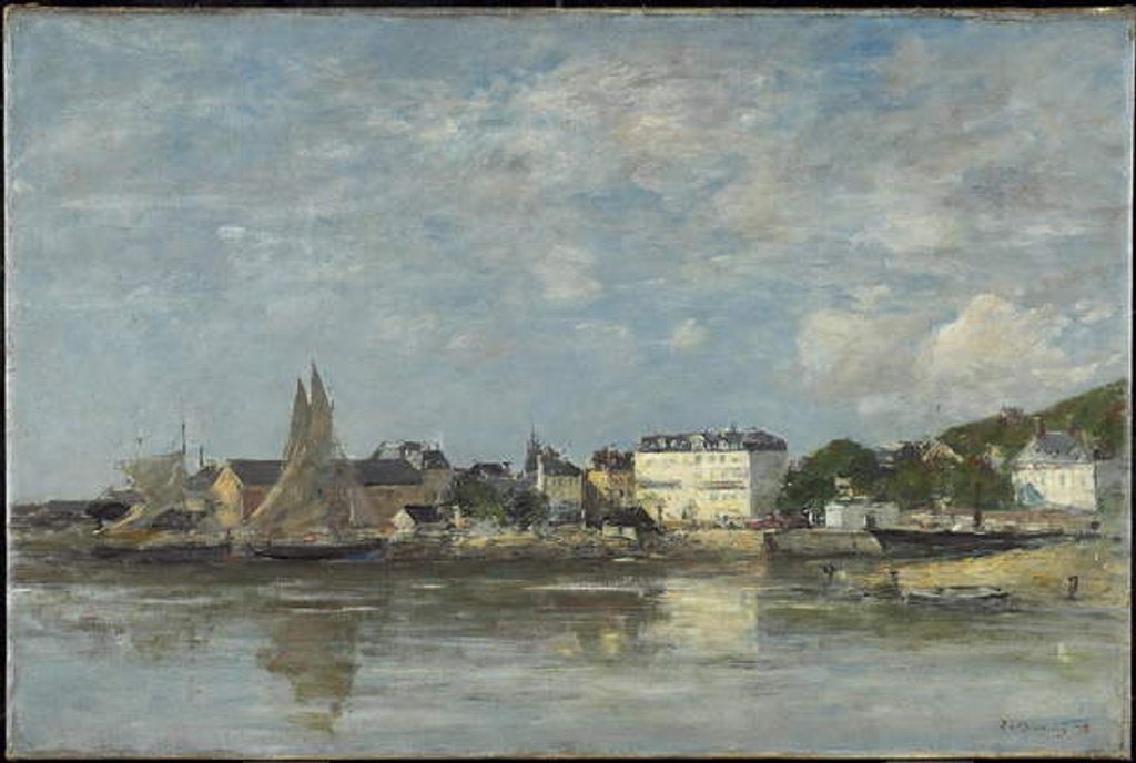 Detail of View of the Harbour at Trouville, 1878 by Eugene Louis Boudin