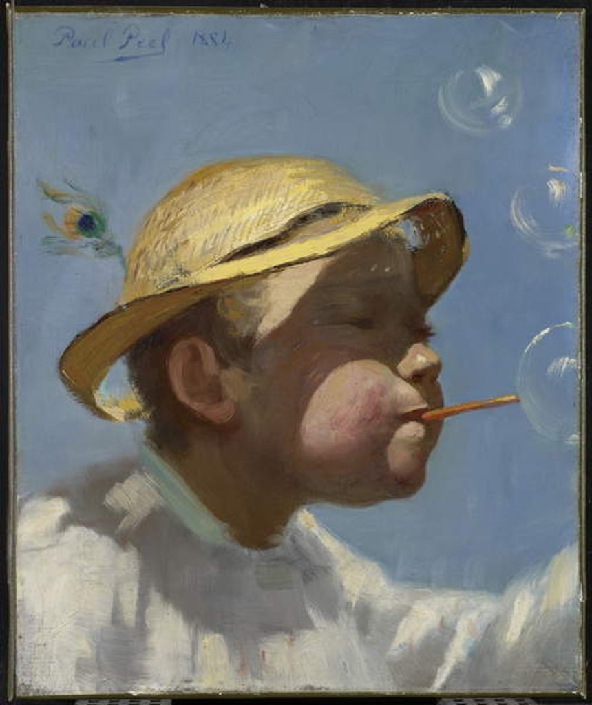Detail of The Bubble Boy, 1884 by Paul Peel