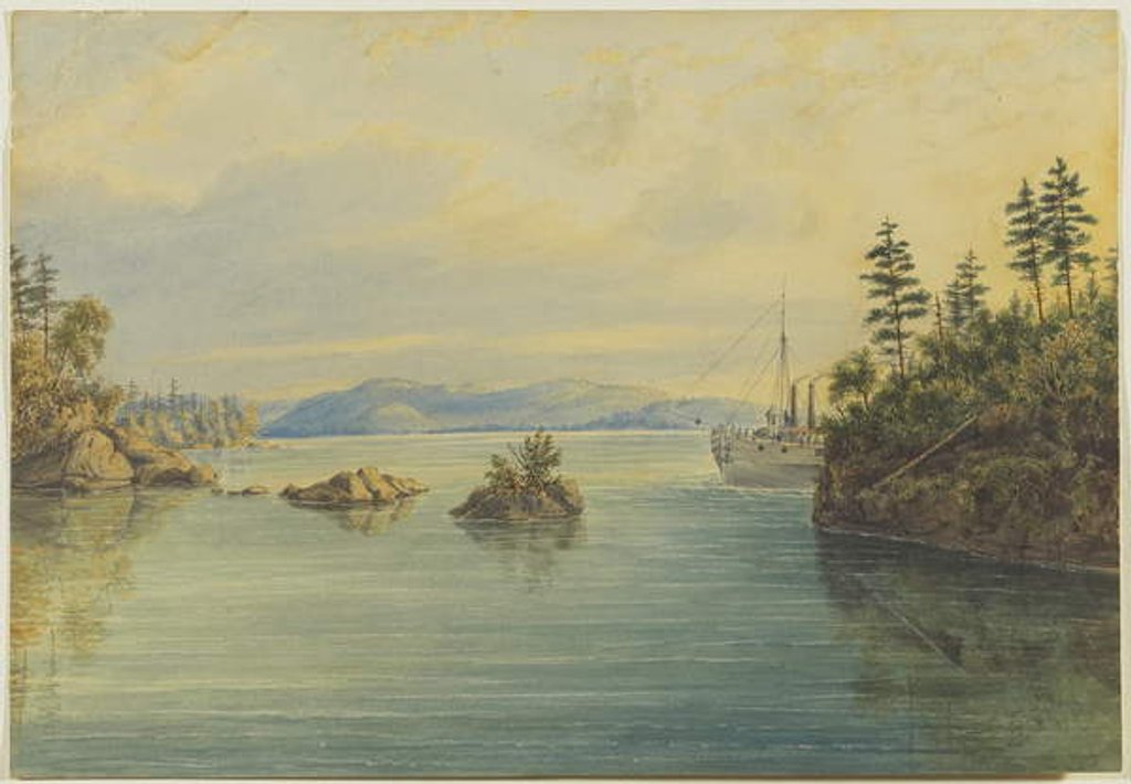 Detail of In the Thousand Islands, c.1865 by John Herbert Caddy