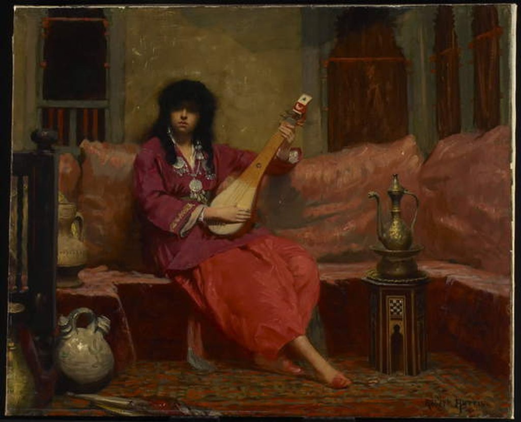 Detail of A North African Interior, c.1887 by Robert Harris