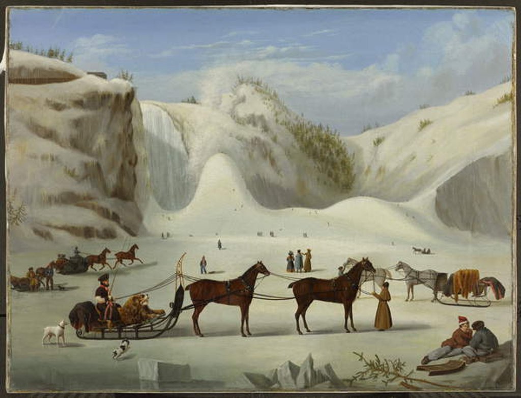 Detail of The Ice Cone, Montmorency Falls, Québec, c.1845 by Robert Clow Todd