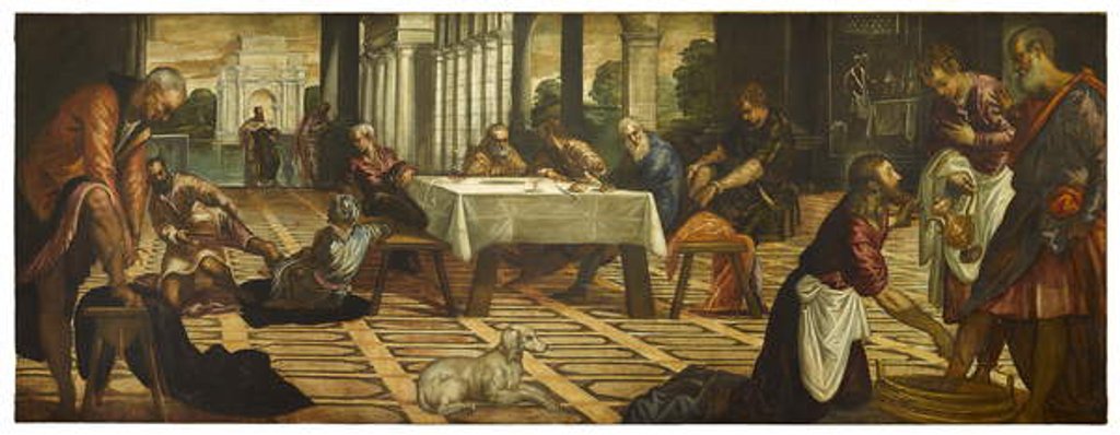 Detail of Christ Washing His Disciples' Feet, c. 1545-55 by Jacopo Robusti Tintoretto